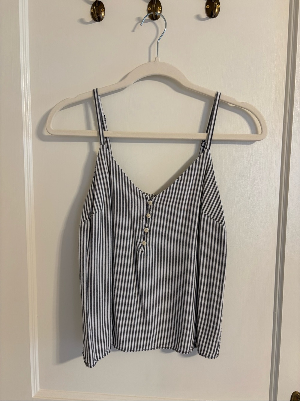 Old Navy Grey and White Striped Cami